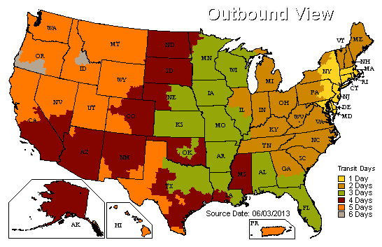 UPS ZONES - REFERENCE